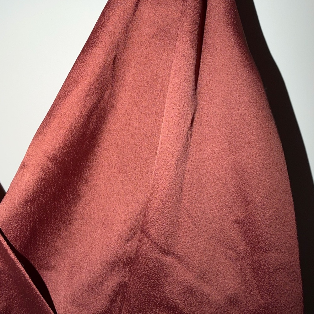 Lulu's Rust-Brown Wide-Leg Jumpsuit with Tie Shoulder - Picture 4 of 4